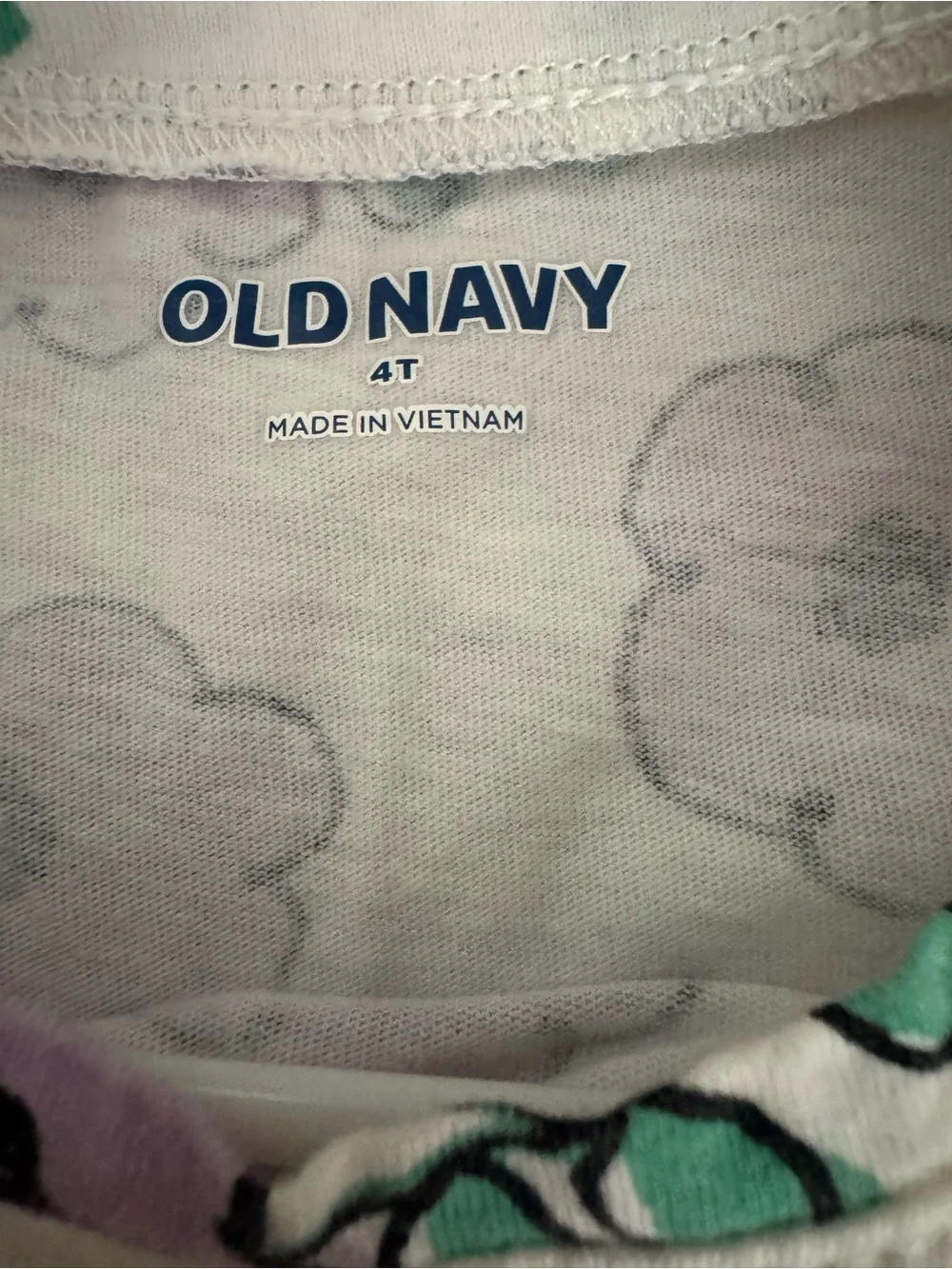 4T Old Navy, white and purple flower cotton dress